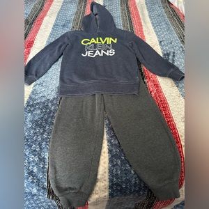Calvin Klein Toddler Boy 2 Piece Set Logo Print